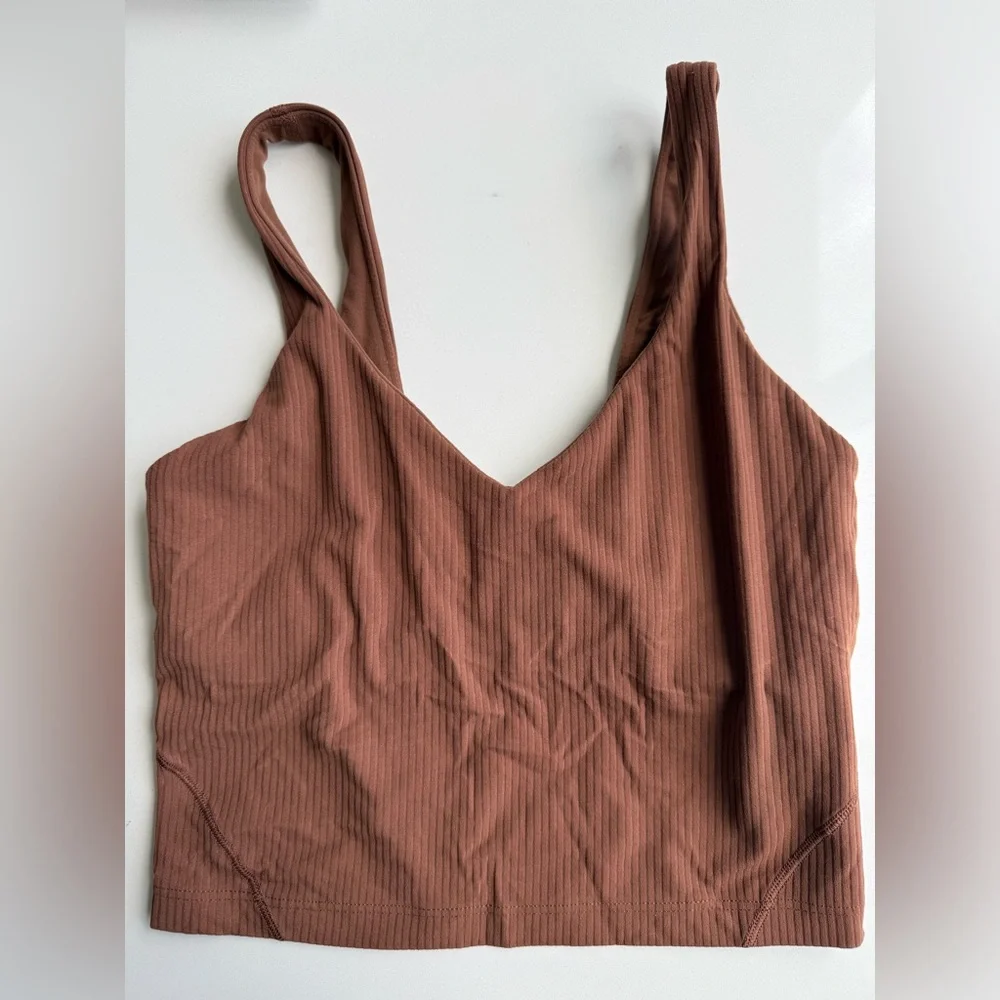SOLD 131. Lululemon Athletica Brown Top - Picture 1 of 4